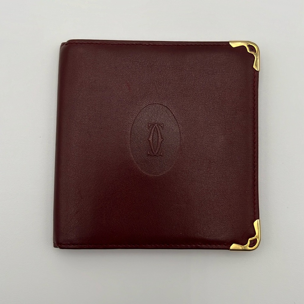 SOLD - Must De Cartier Leather Bifold Wallet